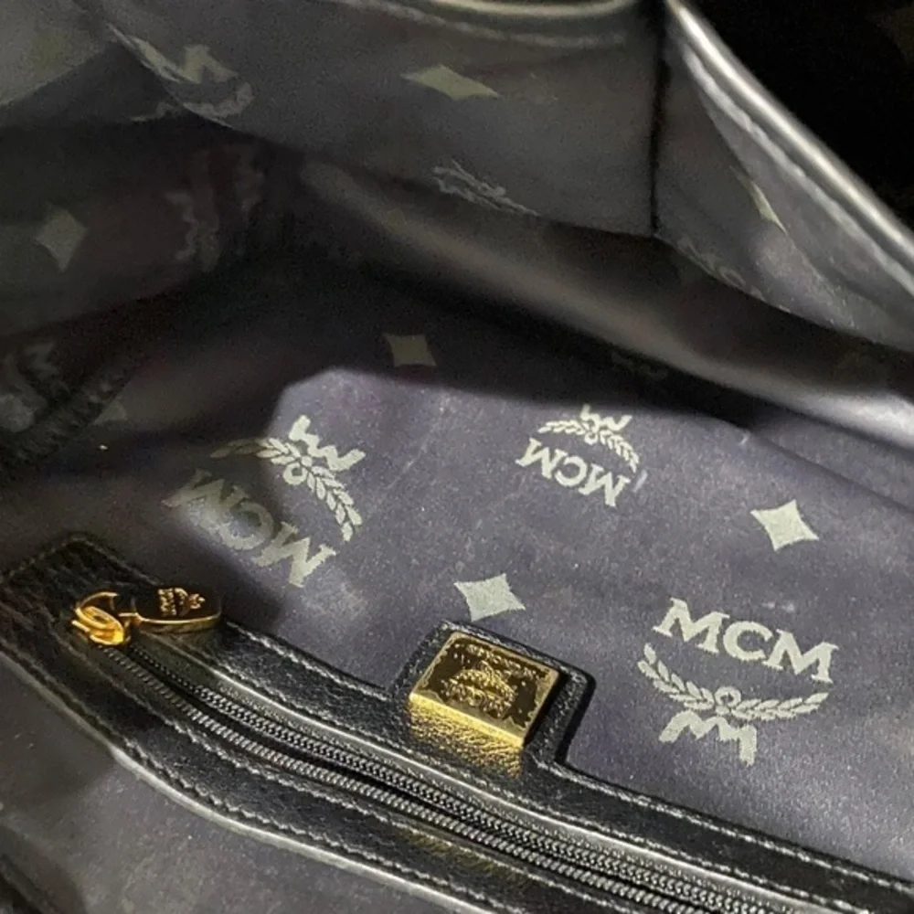 MCM Studded Leather Backpack